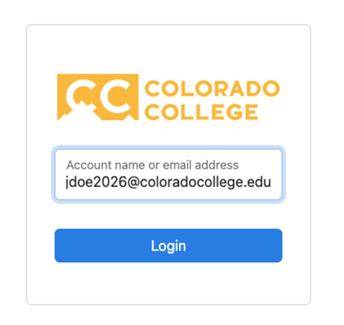 The Password Reset system login box